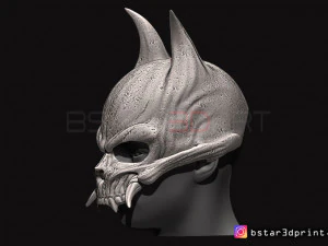 oni skull mask - hannya mask-devil mask for cosplay 3d print model 3D Print Model