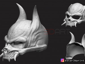 oni skull mask - hannya mask-devil mask for cosplay 3d print model 3D Print Model