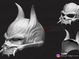 oni skull mask - hannya mask-devil mask for cosplay 3d print model 3D Print Model
