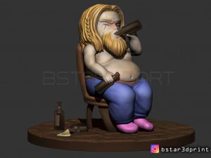 ソー ファット チビ バージョン - アベンジャー 4 - エンドゲーム - マーベル 3D プリントより 3Dプリントモデル