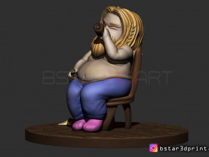 thor fat chibi version - avenger 4 - endgame - from marvel 3d print 3D-printmodel