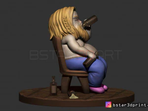 thor fat chibi version - avenger 4 - endgame - from marvel 3d print 3D Print Model