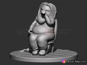 thor fat chibi version - avenger 4 - endgame - from marvel 3d print 3D-printmodel