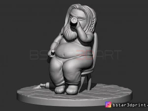 thor fat chibi version - avenger 4 - endgame - from marvel 3d print 3D Print Model