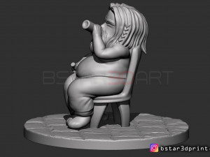 thor fat chibi version - avenger 4 - endgame - from marvel 3d print 3D-printmodel