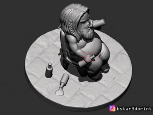 thor fat chibi version - avenger 4 - endgame - from marvel 3d print 3D-printmodel