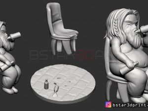 thor fat chibi version - avenger 4 - endgame - from marvel 3d print 3D Print Model