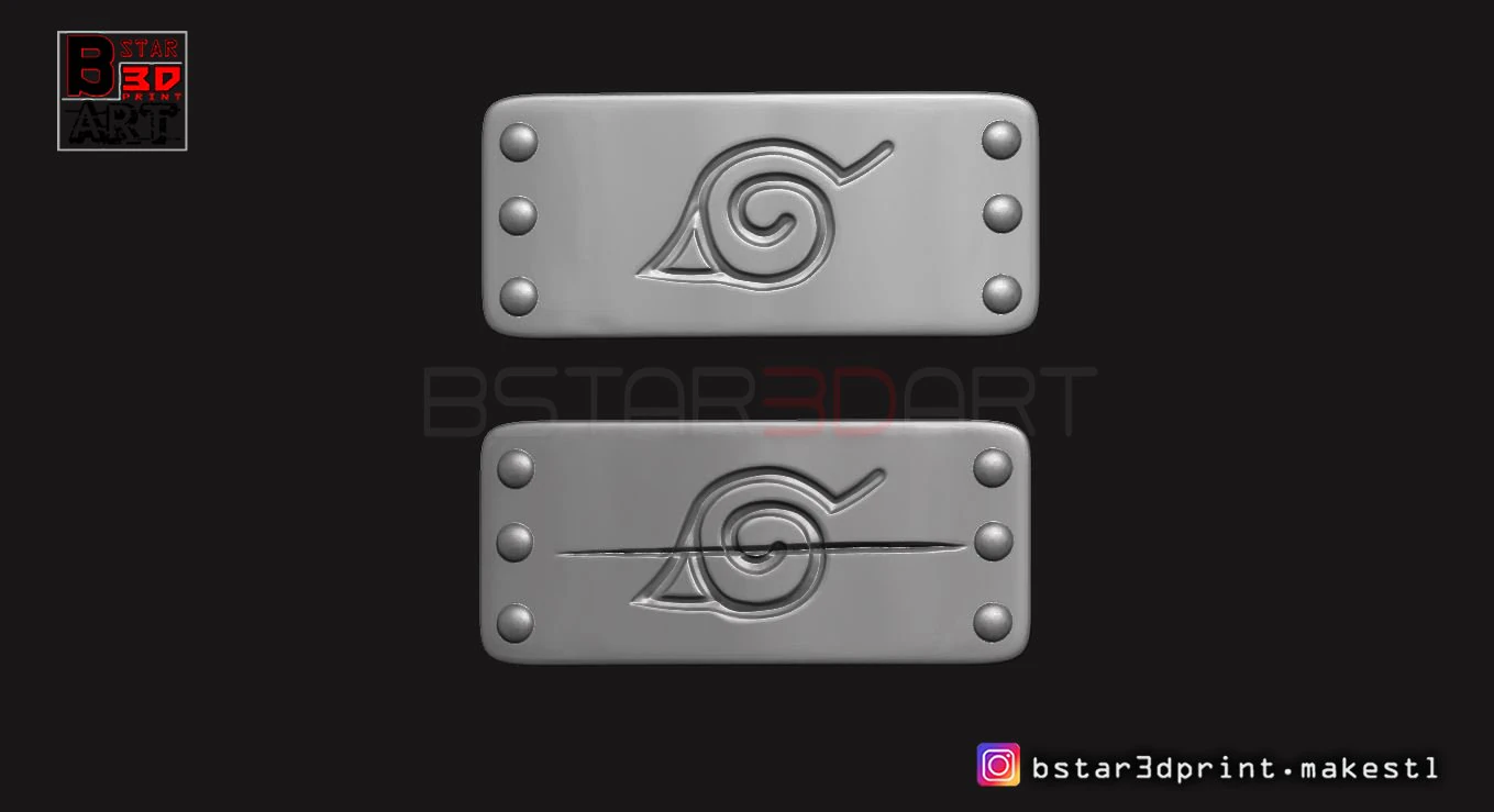 naruto headband - akatsuki itachi headband for cosplay 3D Print Model .c4d .max .obj .3ds .fbx .stl .blend 