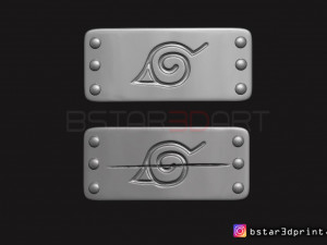 naruto headband - akatsuki itachi headband for cosplay 3D 프린트 모델