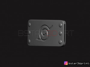 naruto headband - akatsuki itachi headband for cosplay 3D 프린트 모델