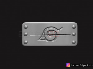 naruto headband - akatsuki itachi headband for cosplay 3D 프린트 모델