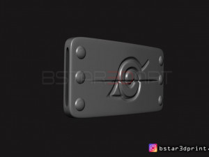 naruto headband - akatsuki itachi headband for cosplay 3D 프린트 모델