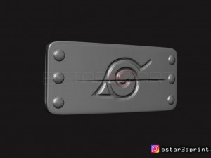 naruto headband - akatsuki itachi headband for cosplay 3D 프린트 모델