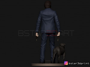 keanu reeves - john wick 3d print Model Cetak 3D