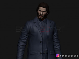 keanu reeves - john wick 3d print Model Cetak 3D