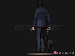 keanu reeves - john wick 3d print Model Cetak 3D