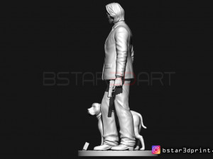 keanu reeves - john wick 3d print Model Cetak 3D