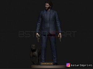 keanu reeves - john wick 3d print Model Cetak 3D