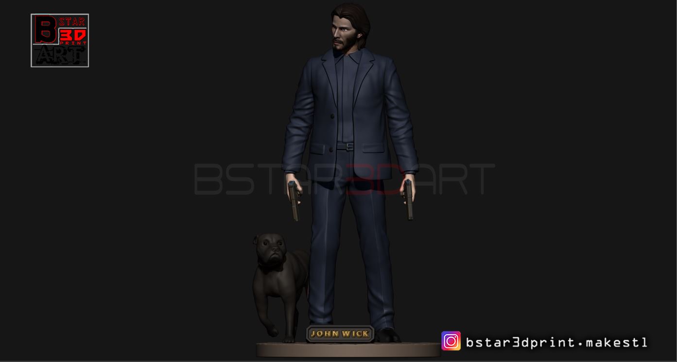 Keanu Reeves - John Wick 3d Print 3D Принт Модель In Мужчина 3DExport