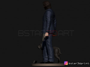 keanu reeves - john wick 3d print Model Cetak 3D