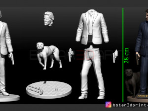 keanu reeves - john wick 3d print Model Cetak 3D