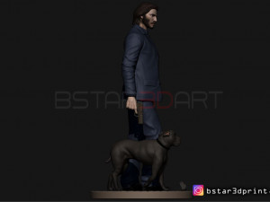 keanu reeves - john wick 3d print Model Cetak 3D