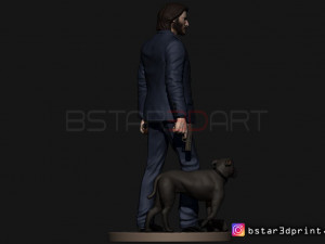 keanu reeves - john wick 3d print Model Cetak 3D