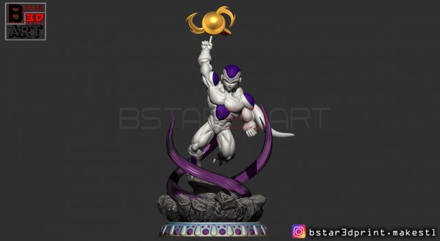 super frieza fighting from dragon ball z 3d print model 3D Print Model .c4d .max .obj .3ds .fbx .stl .blend 