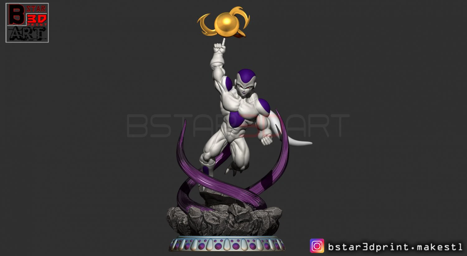 super frieza fighting from dragon ball z 3d print model 3D Print Model .c4d .max .obj .3ds .fbx .stl .blend 
