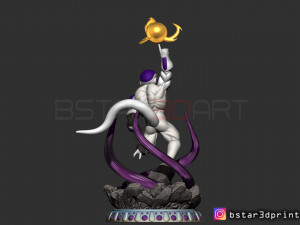 super frieza fighting from dragon ball z 3d print model 3D Print Model