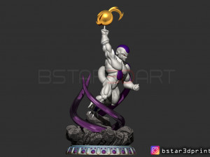 super frieza fighting from dragon ball z 3d print model 3D Print Model