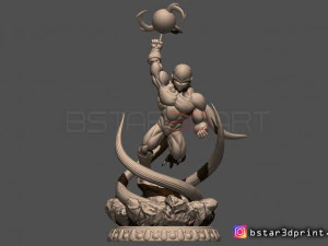 super frieza fighting from dragon ball z 3d print model 3D Print Model