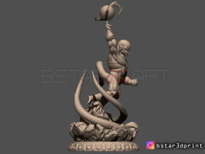 super frieza fighting from dragon ball z 3d print model 3D Print Model