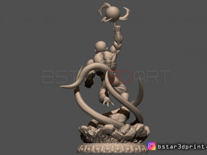 super frieza fighting from dragon ball z 3d print model 3D Print Model