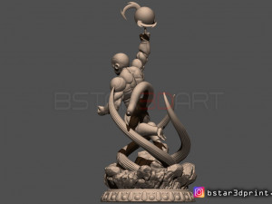 super frieza fighting from dragon ball z 3d print model 3D Print Model