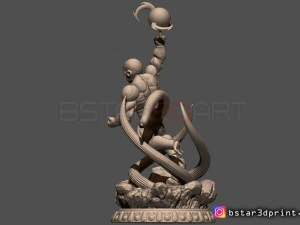 super frieza fighting from dragon ball z 3d print model 3D Print Model