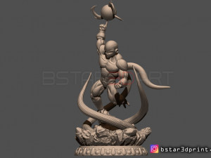 super frieza fighting from dragon ball z 3d print model 3D Print Model