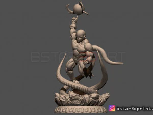 super frieza fighting from dragon ball z 3d print model 3D Print Model