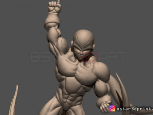 super frieza fighting from dragon ball z 3d print model 3D Print Model