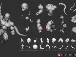 super frieza fighting from dragon ball z 3d print model 3D Print Model