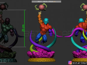 super frieza fighting from dragon ball z 3d print model 3D Print Model