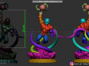 super frieza fighting from dragon ball z 3d print model 3D Print Model