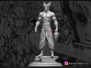 garou - one punch man - fan art - realistic version 3D Print Model