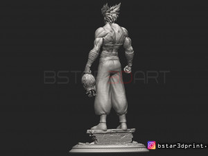 garou - one punch man - fan art - realistic version 3D 打印模型