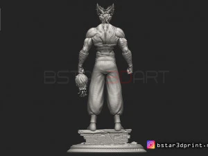garou - one punch man - fan art - realistic version 3D Print Model