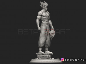 garou - one punch man - fan art - realistic version 3D 打印模型
