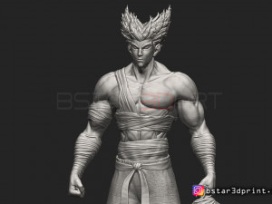 garou - one punch man - fan art - realistic version 3D 打印模型