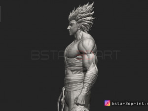 garou - one punch man - fan art - realistic version 3D 打印模型