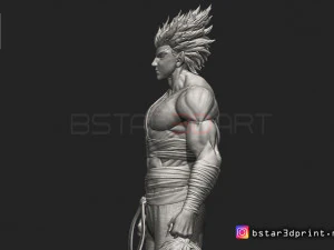 garou - one punch man - fan art - realistic version 3D Print Model
