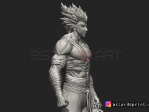 garou - one punch man - fan art - realistic version 3D 打印模型